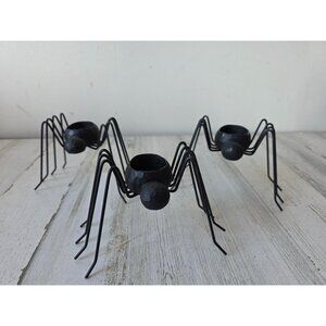 Metal‎ spider votive candle holder Halloween decor unique shabby chic